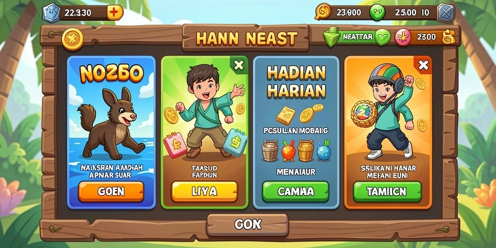 Antarmuka permainan yang mudah dinavigasi.