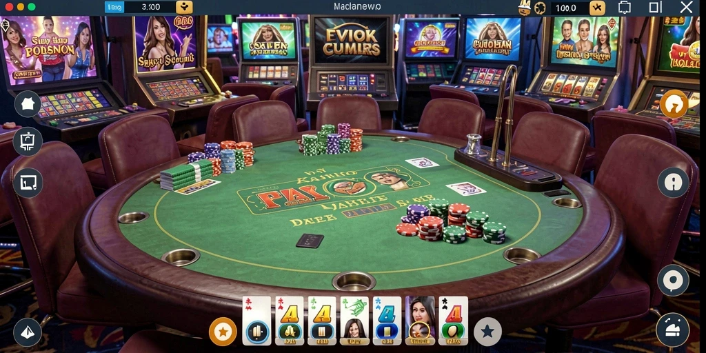 Screenshot momen seru saat mengikuti turnamen poker.